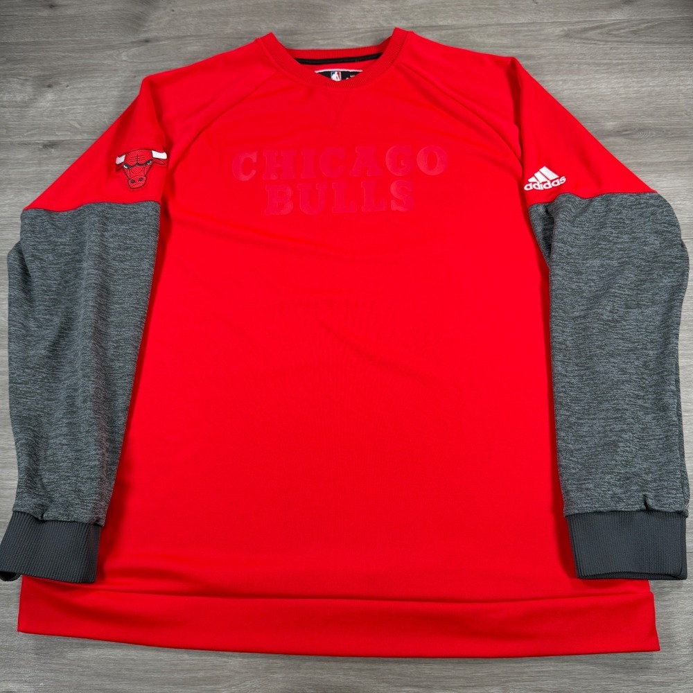 Adidas Chicago Bulls Team Issued Shooting Shirt 2XL XXL Long Sleeve Warm Up 2016